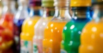 Illustrative colorful bottled beverages
