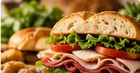 Illustrative sandwich and prepared food image